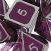 TDSO Metal Fire Forge Silver & Purple Enamel Dice