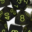 Role 4 Initiative Translucent Smoke Black & Yellow Dice