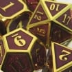 TDSO Metal Fire Forge Mini Gold & Purple Dice