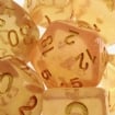 TDSO Iridescent Glitter Orange Dice