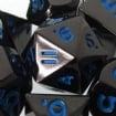 TDSO Metal Black Nickel & Blue Mini Dice