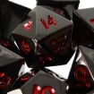 TDSO Metal Black Nickel & Red Mini Dice
