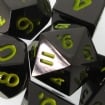 TDSO Metal Black Nickel & Yellow Mini Dice