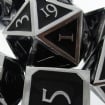 TDSO Metal Script Silver & Black Dice