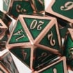 TDSO Metal Script Copper & Dark Green Shimmer Dice
