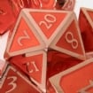 TDSO Metal Script Copper & Orange Dice