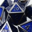 TDSO Metal Script Silver & Blue Dice