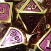 TDSO Metal Script Gold & Purple Dice