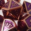TDSO Metal Script Copper & Purple Dice