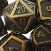 TDSO Metal Fire Forge Antique Gold Dice