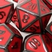 TDSO Metal Fire Forge Black Nickel & Red Dice