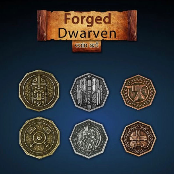Dwarven Forged  Legendary Metal Coins
