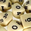 Koplow Opaque Ivory & Black Dice