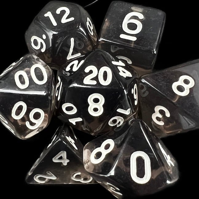 TDSO Bright Gem Quartz Grey Dice