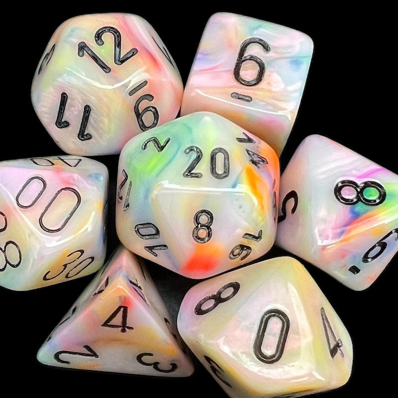 Chessex Festive Circus & Black Dice