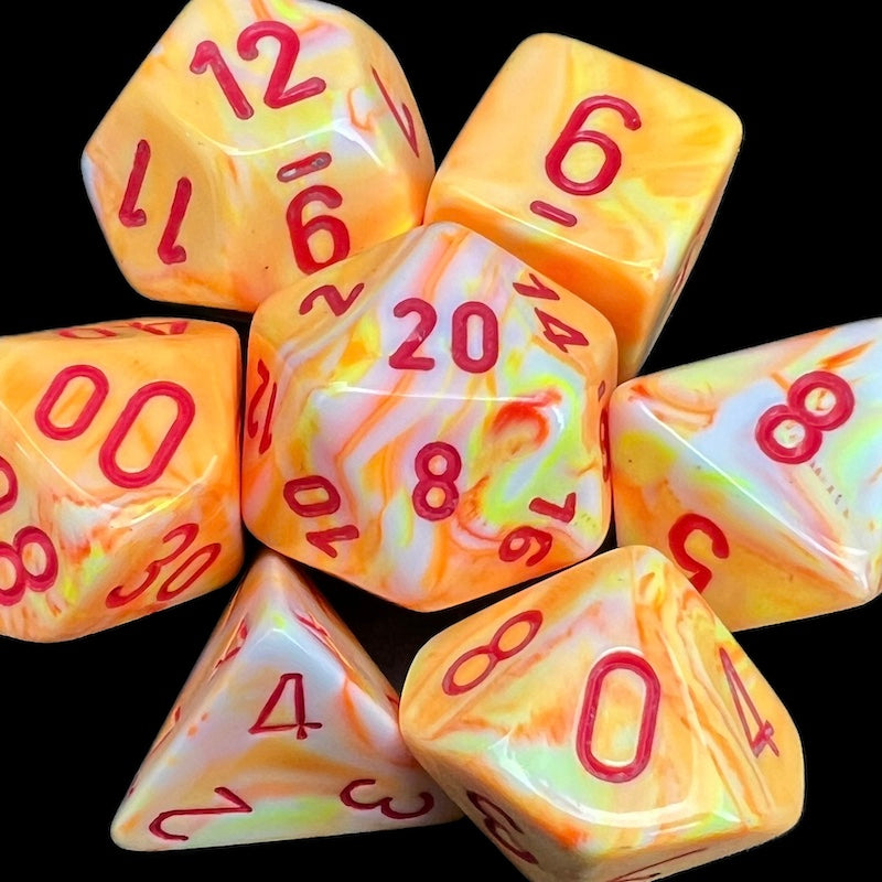 Chessex Festive Sunburst & Red Dice