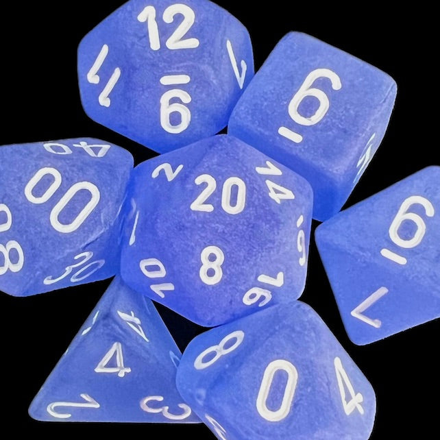 Chessex Frosted Blue & White Dice