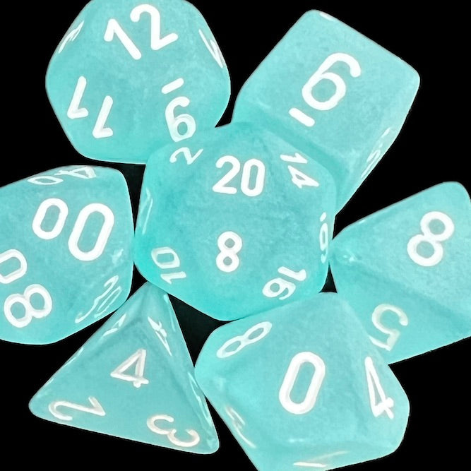 Chessex Frosted Teal & White Dice