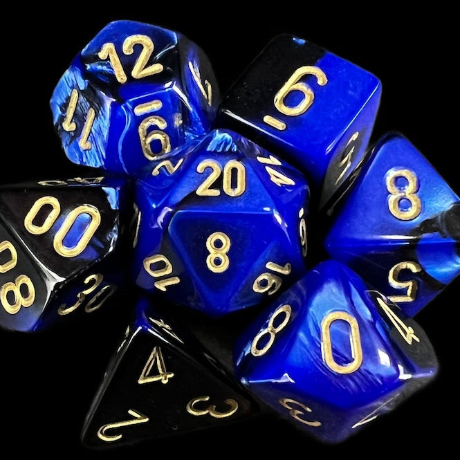 Chessex Gemini Black & Blue Dice