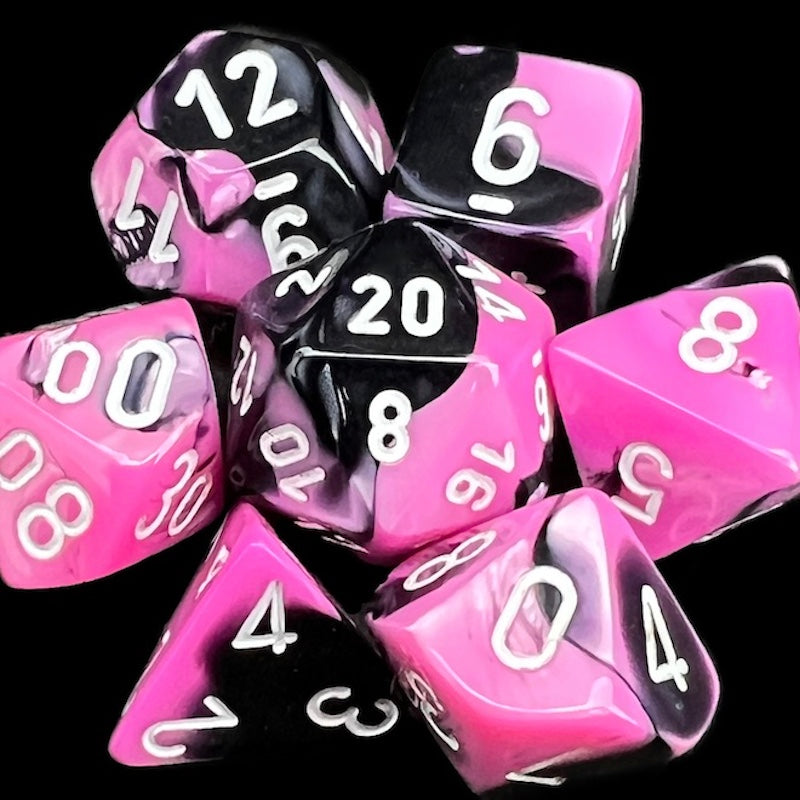 Chessex Gemini Black & Pink Dice