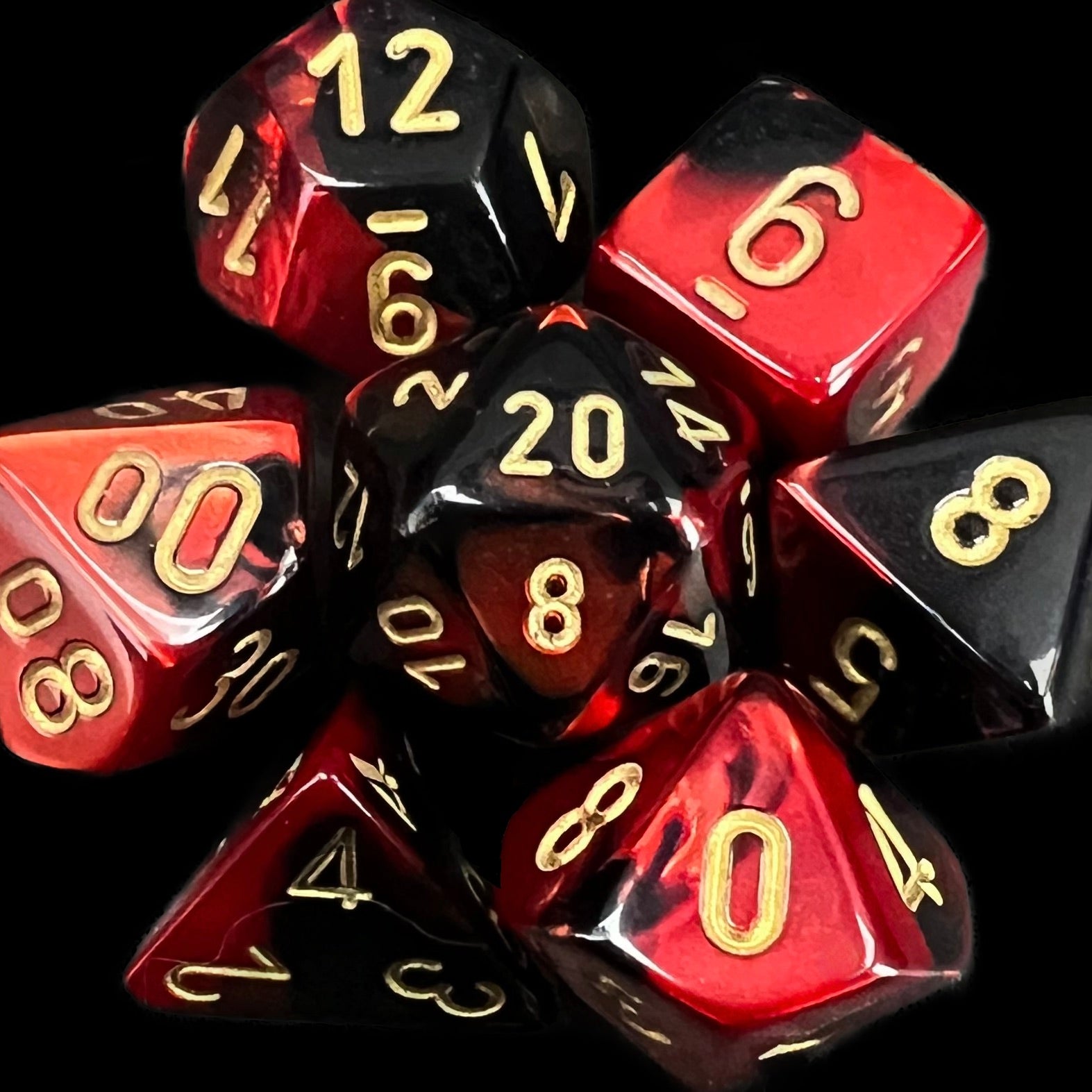 Chessex Gemini Black & Red Dice