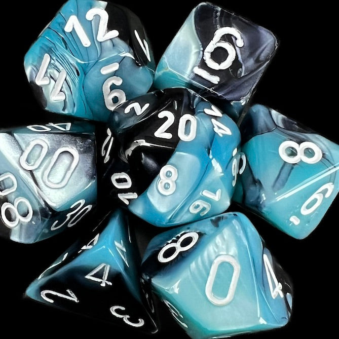 Chessex Gemini Black & Shell Dice - Discontinued
