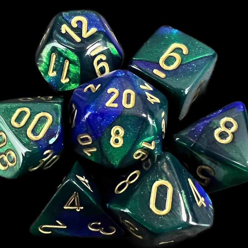 Chessex Gemini Blue & Green Dice