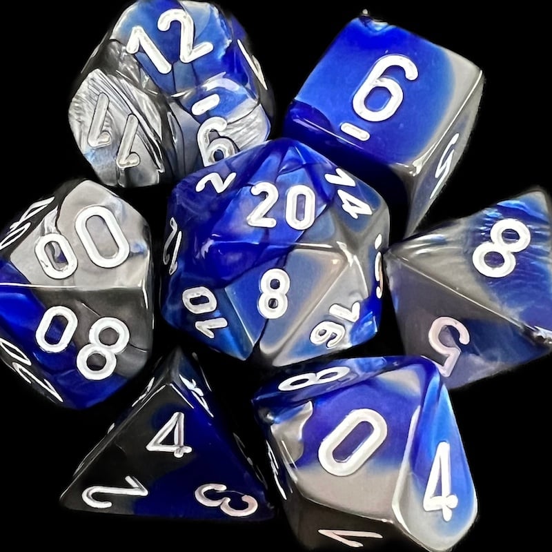 Chessex Gemini Blue & Steel Dice
