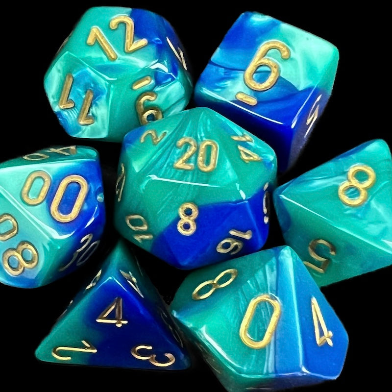 Chessex Gemini Blue & Teal Dice