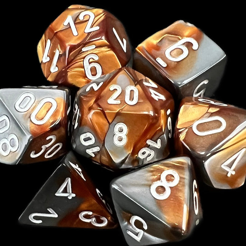 Chessex Gemini Copper & Steel Dice