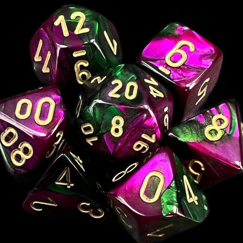 Chessex Gemini Green & Purple Dice