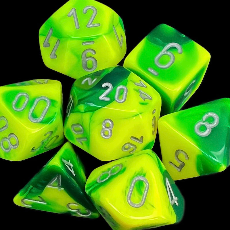 Chessex Gemini Green & Yellow Dice