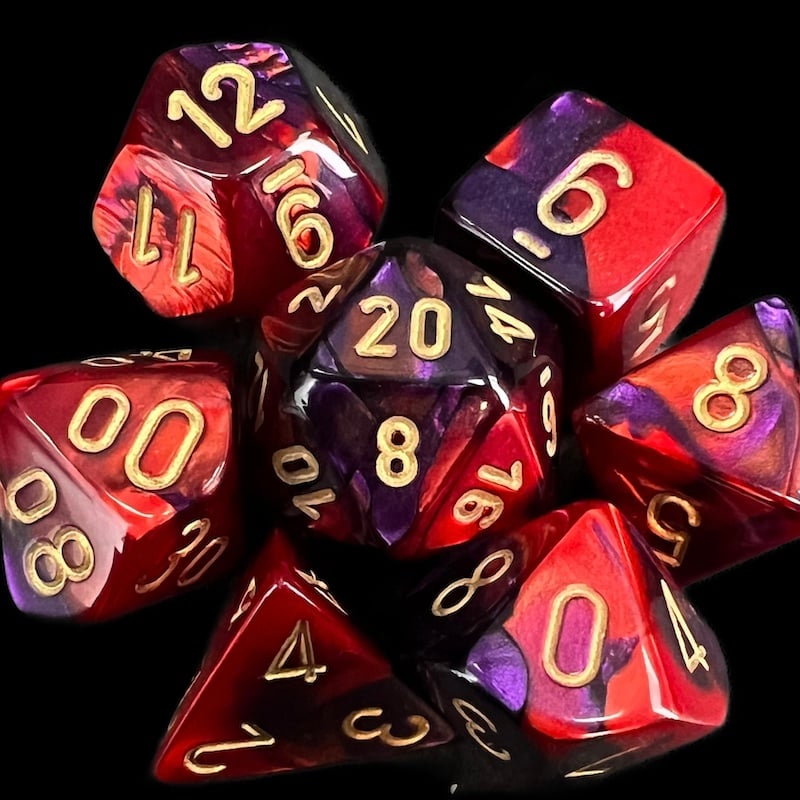 Chessex Gemini Purple & Red Dice