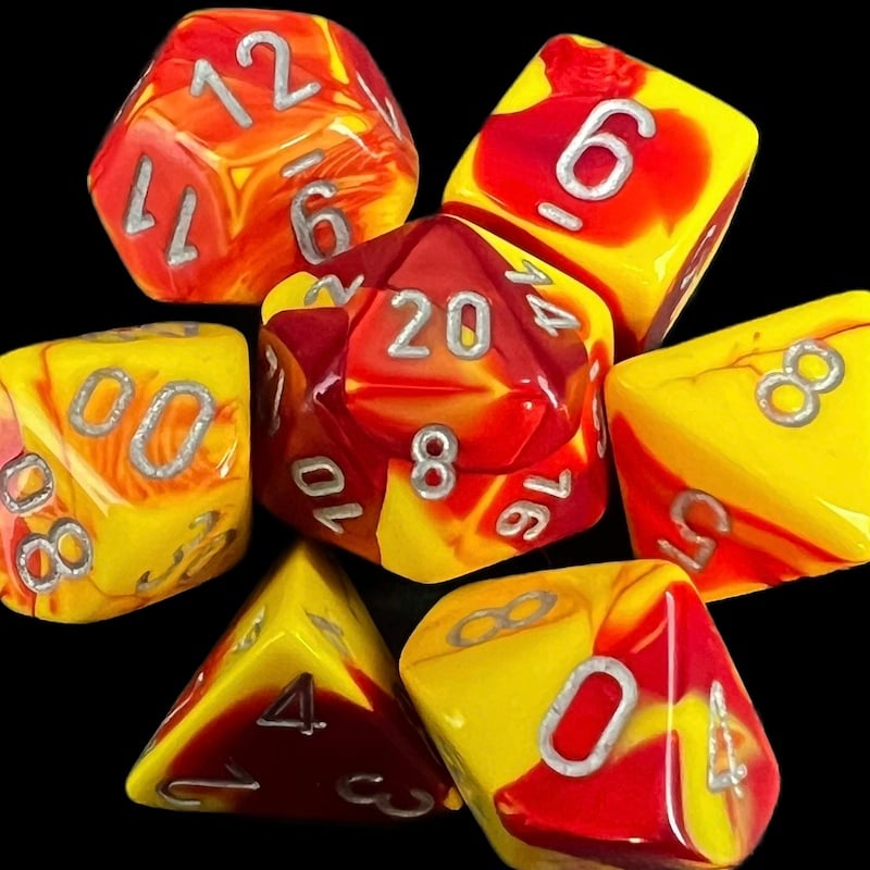 Chessex Gemini Red & Yellow Dice