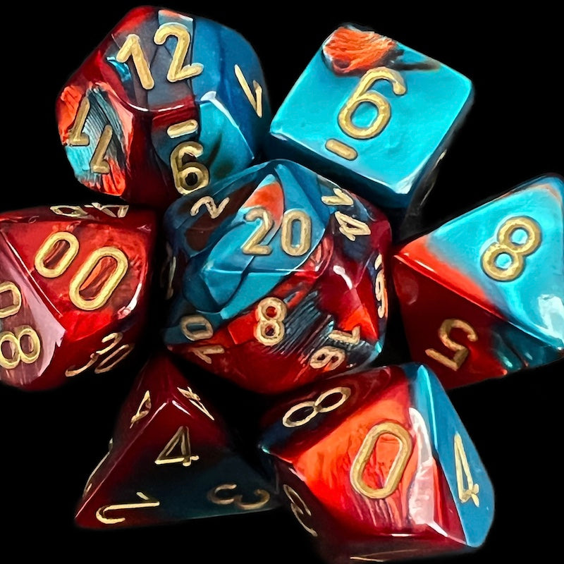Chessex Gemini Red & Teal Dice
