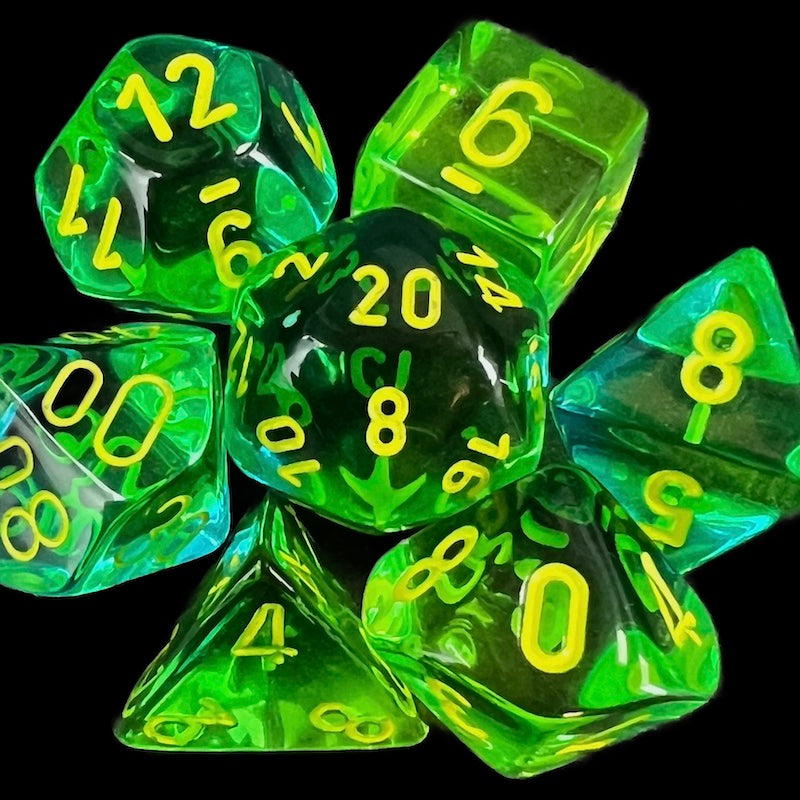 Chessex Gemini Translucent Green & Teal Dice