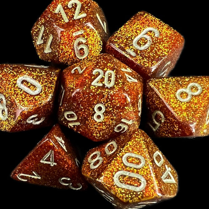 Chessex Glitter Gold & Silver Dice