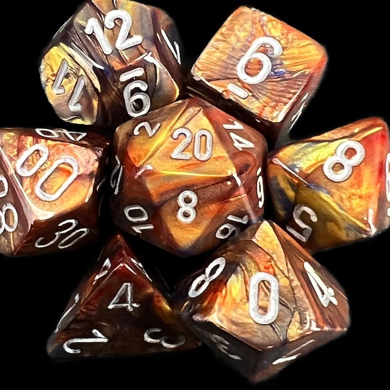 Chessex Lustrous Gold & Silver Dice