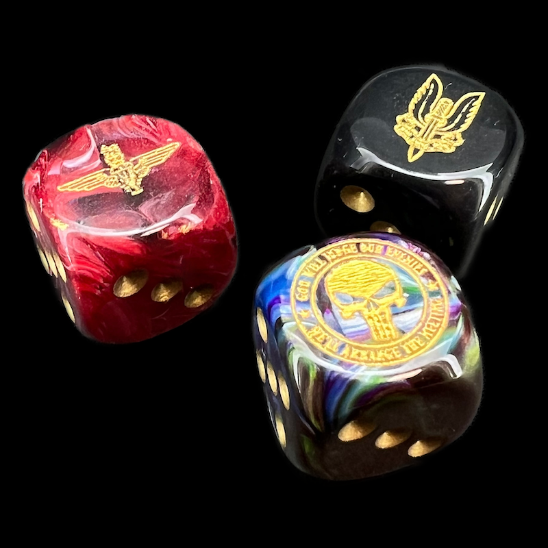Chessex Military Logo Dice