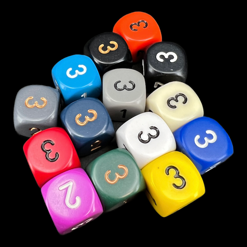 D3 Dice - Six Sided