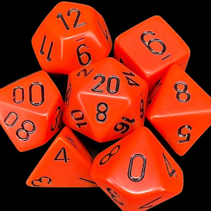 Chessex Opaque Orange & Black Dice
