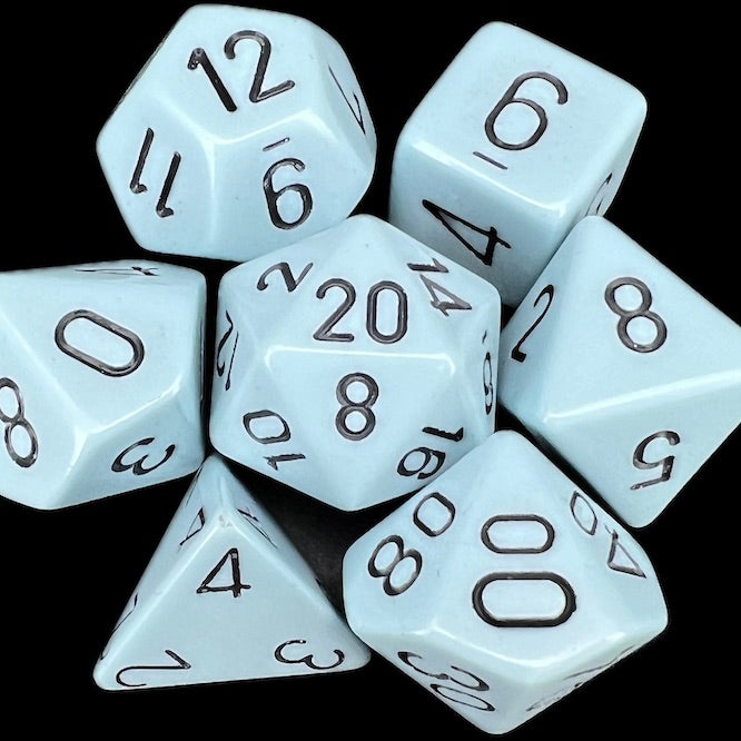 Chessex Opaque Pastel Blue & Black Dice