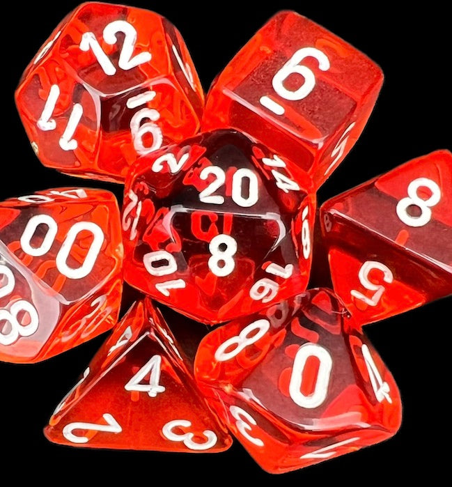 Chessex Translucent Orange & White Dice