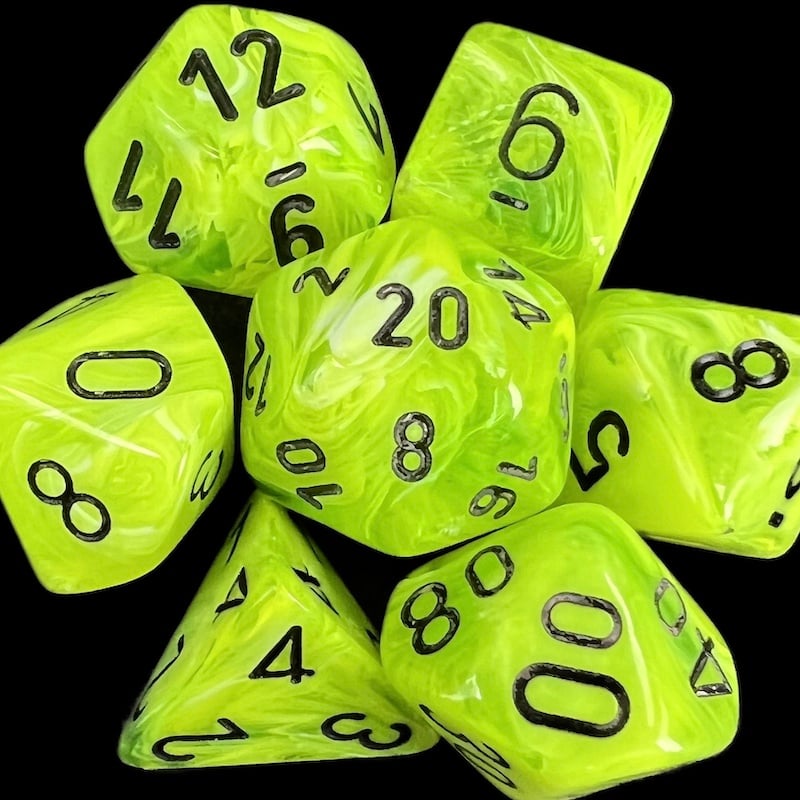 Chessex Vortex Bright Green Dice