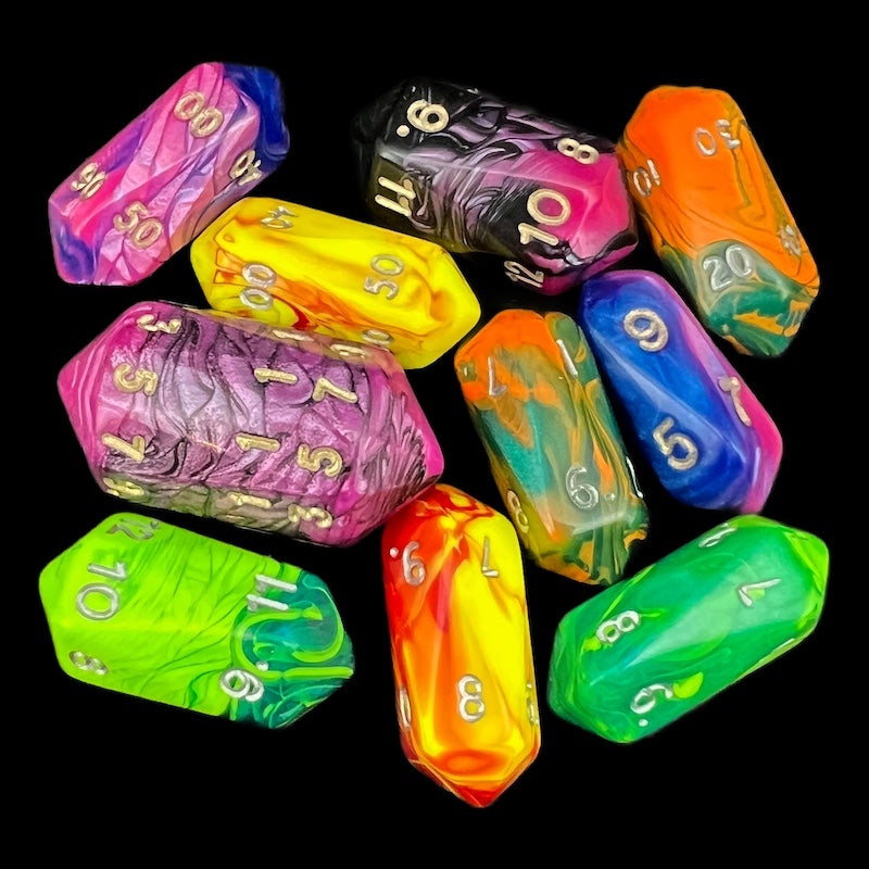 Crystal Shaped Toxic Dice