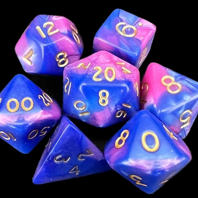 D&G Toxic Acid Purple & Blue Dice
