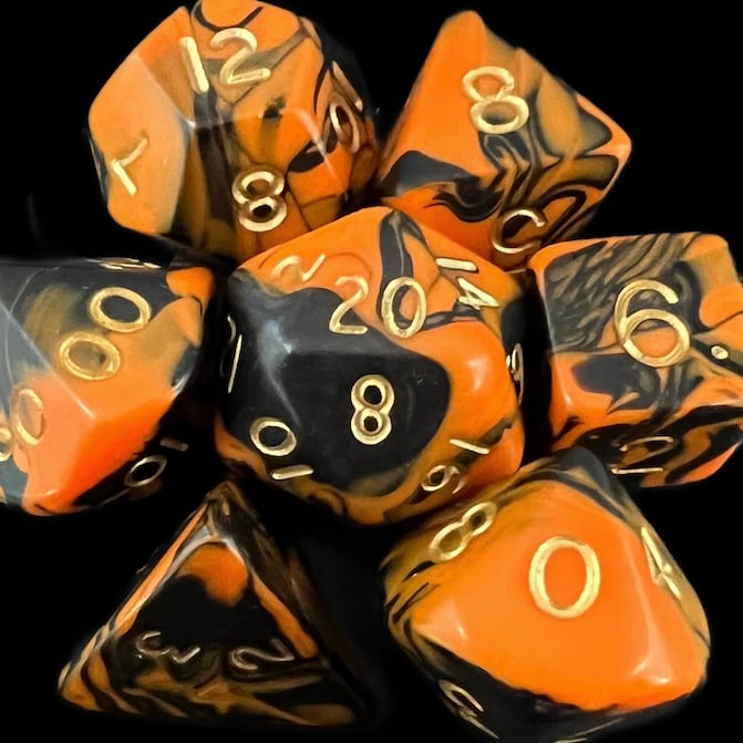 D&G Oblivion Orange & Black Dice
