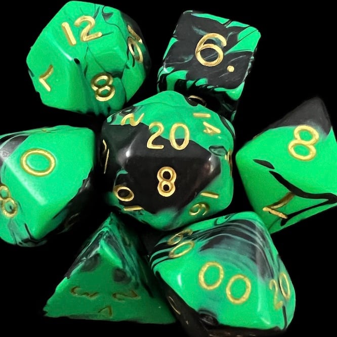 D&G Oblivion Green & Black Dice