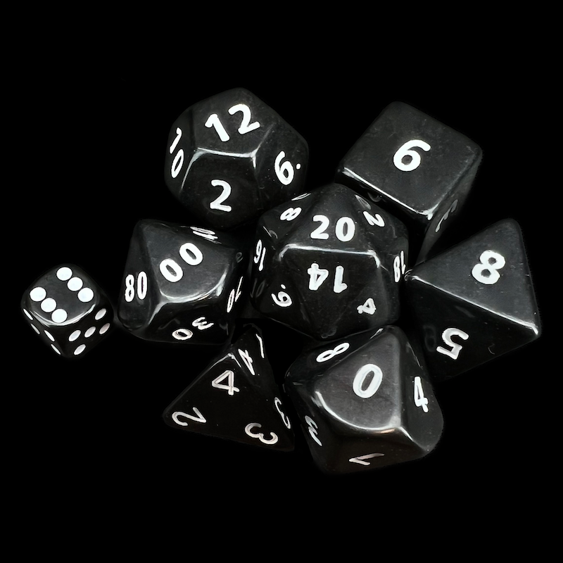 D&G Opaque Black Jumbo Dice