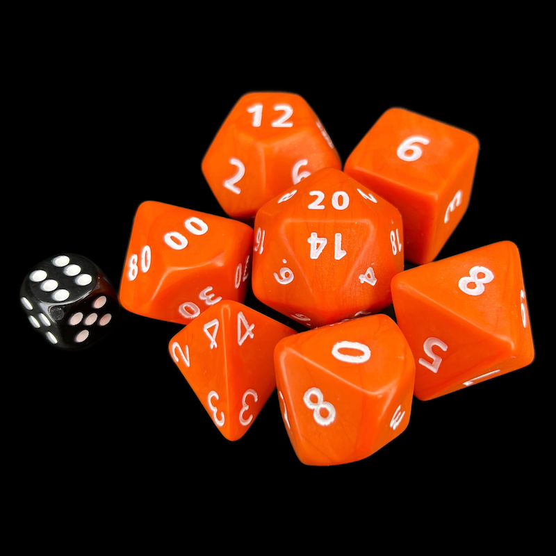 D&G Opaque Orange Jumbo Dice